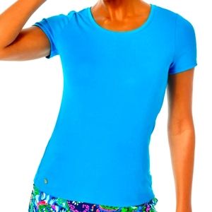 NWT Lilly Pulitzer BLUE FLARE Halee Top- XXL